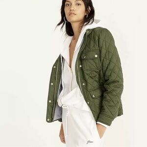 J. Crew Quilted Downtown Field Jacket Women’s Size Extra Small